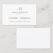 Elegante moderne Minimalistische Monogramm-Vorlage Visitenkarte (Vorne/Hinten)