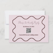 Elegante moderne Minimalistische QR-Hochzeit RSVP Karte (Rückseite)