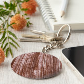 Elegante Moderne Minimalistische Rose Braun Schlüsselanhänger (Seite)