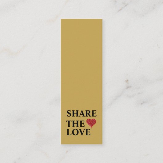 Elegante moderne Minimalistische Rote Herzkarte Mini Visitenkarte (Vorderseite)