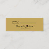 Elegante moderne Minimalistische Rote Herzkarte Mini Visitenkarte (Rückseite)