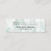 Elegante moderne Minimalistische rote Mini Visitenkarte (Rückseite)