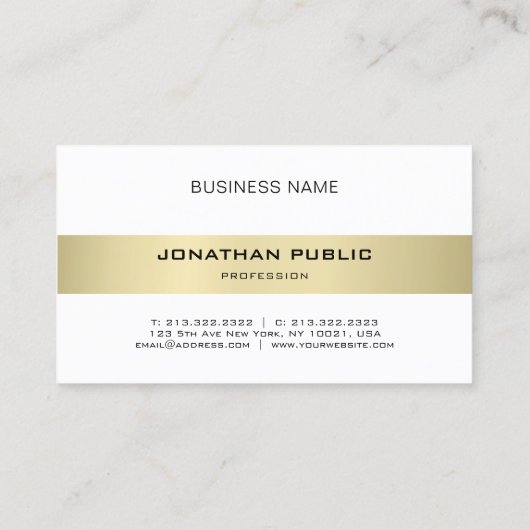 Elegante Moderne Minimalistische Schlicht Luxus Tr Visitenkarte (Rückseite)