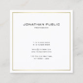 Elegante Moderne Minimalistische Schlichte Gold Lo Quadratische Visitenkarte (Vorderseite)