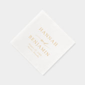 Elegante Moderne Minimalistische schlichte Hochzei Servietten Mit Folie (Rechts)