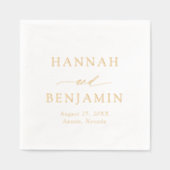 Elegante Moderne Minimalistische schlichte Hochzei Servietten Mit Folie (Vorderseite)