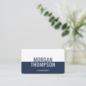 Elegante Moderne Minimalistische Schlichte Marine  Visitenkarte (Stehend Vorderseite)