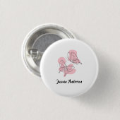 Elegante moderne minimalistische Schmetterlinge Button (Vorne & Hinten)