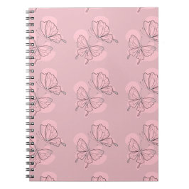Elegante moderne minimalistische Schmetterlinge Notizblock