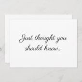 Elegante Moderne Minimalistische Schwangerschaftsa Ankündigung (Vorne/Hinten)