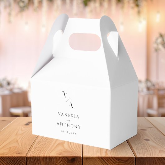 Elegante Moderne Minimalistische Schwarz-Weiß-Hoch Geschenkschachtel