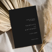 Elegante Moderne Minimalistische Schwarz-Weiß-Hoch Save The Date