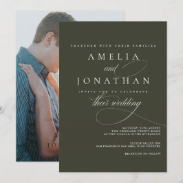 Elegante Moderne Minimalistische Skripteinladung z Einladung