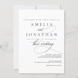 Elegante Moderne Minimalistische Skripteinladung z Einladung