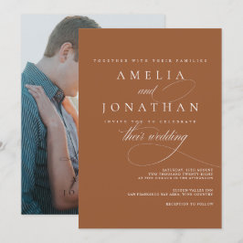 Elegante Moderne Minimalistische Skripteinladung z Einladung