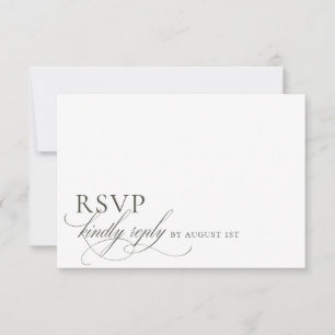 Elegante moderne Minimalistische Skripthochzeit RSVP Karte
