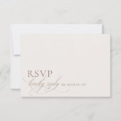 Elegante moderne Minimalistische Skripthochzeit RSVP Karte (Vorderseite)