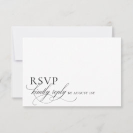 Elegante moderne Minimalistische Skripthochzeit RSVP Karte