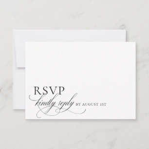 Elegante moderne Minimalistische Skripthochzeit RSVP Karte