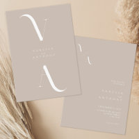 Elegante Moderne Minimalistische Taupe Hochzeit