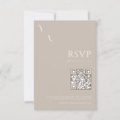 Elegante Moderne Minimalistische Taupe Hochzeit RSVP Karte (Vorderseite)