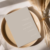Elegante Moderne Minimalistische Taupe Hochzeit Save The Date