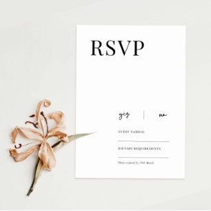 Elegante moderne minimalistische UAWG-Antwortkarte RSVP Karte