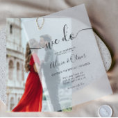 Elegante moderne minimalistische "We Do"-Script-Ho Pergament Einladungen