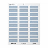 Elegante moderne minimalstaubige blaue Rücksendead (Vorne)