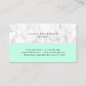 Elegante moderne Minze u. weißer Visitenkarte (Rückseite)