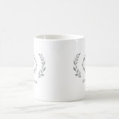 Elegante Moderne Mit Monogramm Kleider Trendy Gray Kaffeetasse (Mittel)