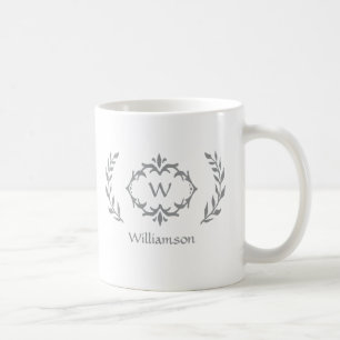 Elegante Moderne Mit Monogramm Kleider Trendy Gray Kaffeetasse