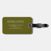 Elegante moderne, Mit Monogramm Persönlichkeit Gepäckanhänger (Rückseite horizontal)