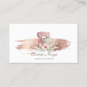 Elegante Moderne Mixer Blume Pinsel Stroke Bäckere Visitenkarte (Vorderseite)