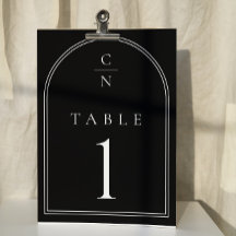 Elegante moderne Mongram Arch Wedding