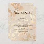 Elegante moderne monochrome Gold Foil Enclosure Ca Begleitkarte (Vorne/Hinten)