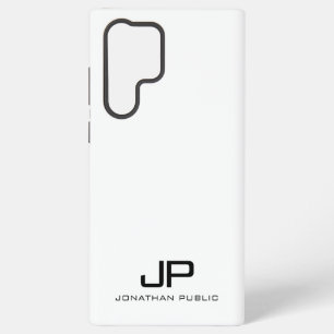 Elegante moderne Monogram Beste Schwarz & Weiß Ges Samsung Galaxy Hülle