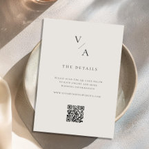 Elegante moderne Monogram Black and Ivory Wedding