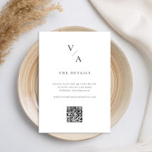 Elegante moderne Monogram Black and White Wedding