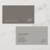 Elegante moderne Monogram Luxury Pearl Finish Visitenkarte (Vorne/Hinten)