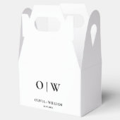 Elegante moderne Monogram Simple Wedding Geschenkschachtel (Geöffnet)