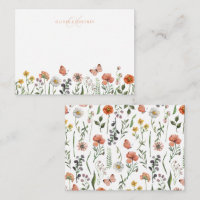 Elegante moderne Monogramm-Aquarellfarben-Wildblum