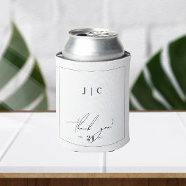 Elegante moderne Monogramm-Gastgeschenke Hochzeite Dosenkühler