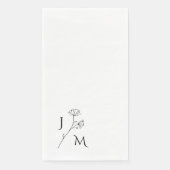Elegante Moderne Monogramm-Hochzeit Serviette (Vorderseite)