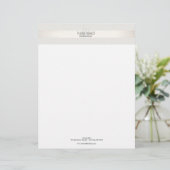 Elegante moderne Monogramm-IMITATE Silber gestreif Briefbogen (Stehend Vorderseite)