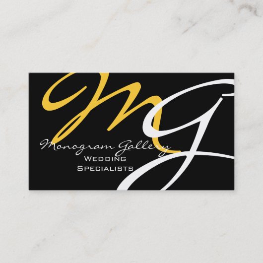 Elegante moderne Monogramm-Visitenkarten Visitenkarte (Vorderseite)