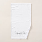 Elegante moderne Mr. and Mrs. etabliert Badhandtuch Set (Handtuch)