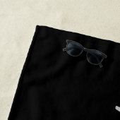 Elegante moderne Mr. and Mrs. etabliert Strandtuch (Beispiel)