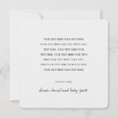 Elegante moderne Multi Foto Collage Baby Dusche Dankeskarte (Rückseite)