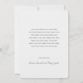 Elegante moderne Multi Foto Collage Baby Dusche Dankeskarte (Rückseite)